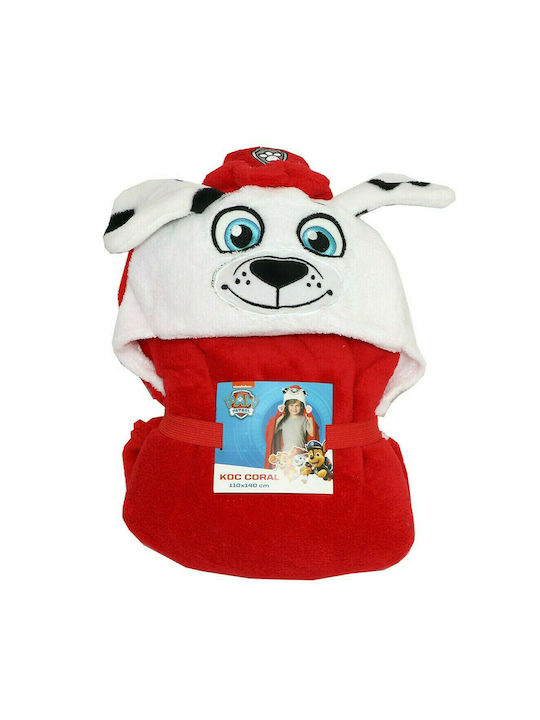 Nickelodeon Κουβέρτα Fleece Paw Patrol 1 Κόκκινη 110x140εκ.