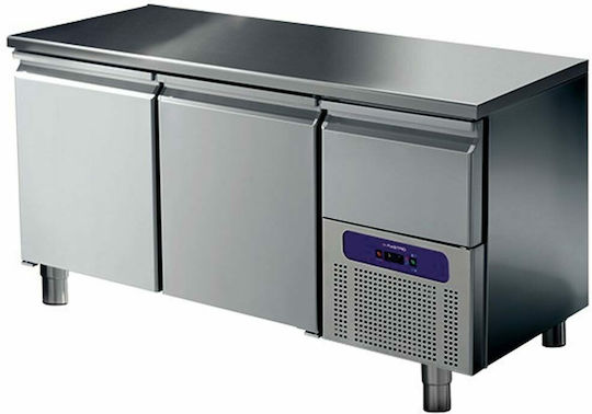 Dominox Gewerbliche Kühltheke 280Es mit 2 Türen L138 x B70 x H86cm.