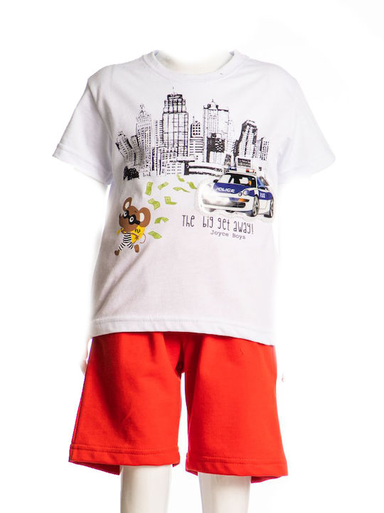 Joyce Kids Set with Shorts Summer 2pcs White