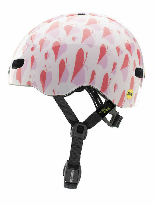 Nutcase Love Bug Gloss Kinderfahrrad- / Rollerhelme Fahrrad Stadt Rosa mit MIPS-Schutz