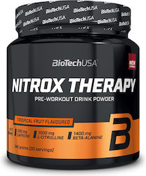 Biotech USA Nitrox Therapy Прах За Предтренировъчен Напитка С Аминокиселинен Енергиен Микс 340гр Тропични Плодове Biotech USA Nitrox Therapy Прах За Предтренировъчен Напитка С Аминокиселинен Енергиен Микс 340гр Тропични Плодове
