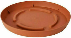 Plastona City 35 Στρογγυλό Πιάτο Γλάστρας Terracotta 26x26cm