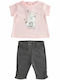 Kinder-Set mit Leggings Sommer 2Stück Rosa