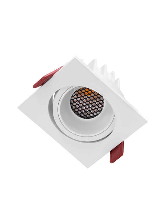 GloboStar Square Metallic Recessed Spot with In...