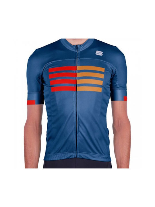Sportful Wire Ανδρική Κοντομάνικη Μπλούζα Ποδηλασίας Μπλε