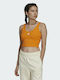 Adidas Adicolor Essentials Women's Athletic Crop Top Sleeveless Bright Orange