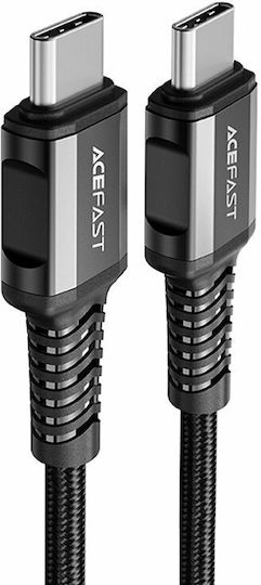 Acefast C1-03 Braided USB 2.0 Cable USB-C male - USB-C 60W Μαύρο 1.2m