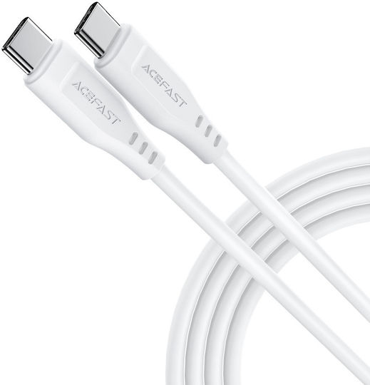 Acefast C3-03 USB 2.0 Cable USB-C male - USB-C 60W Λευκό 1.2m