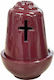 Ceramic Candle "Bell" - Bordeaux