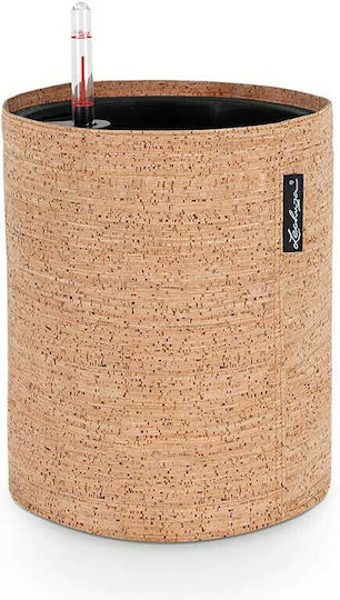 Lechuza Trendcover Cork Self-watering Pot Plastic Light Natural 32x32x33cm.
