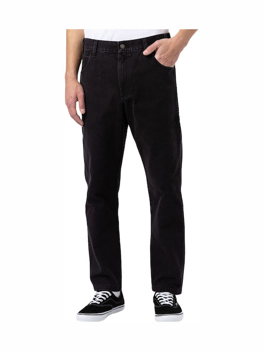 Canvas Carpenter Men's Jeans Pants with Regular Straight Fit Black