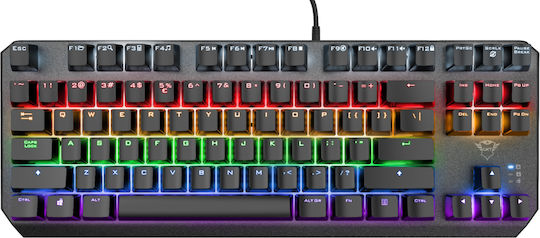Trust GXT 834 Callaz Гейминг Механична Клавиатура с Outemu Red суичове и RGB подсветка (Английски US) Черен
