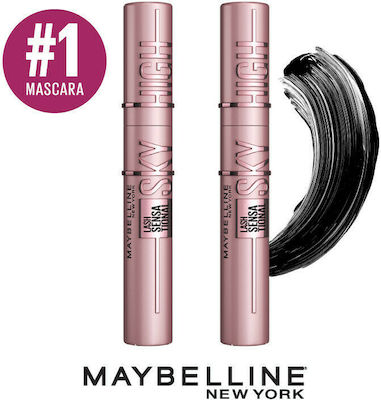 Maybelline Lash Sensational Sky High Mascara για Μήκος 01 Black 2x7.5ml