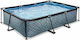 Exit Toys 3700 Πισίνα 3700lt με Μεταλλικό Σκελετό 280x180x55εκ. Γκρι