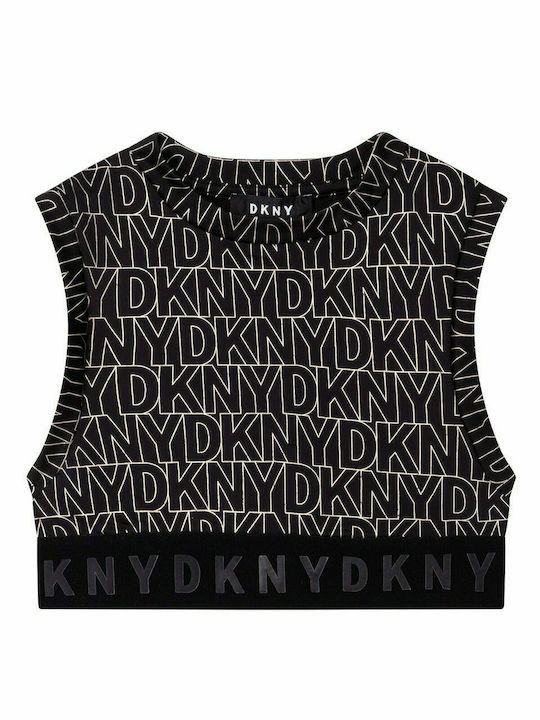 DKNY Crop Top pentru copii Fără mâneci Negru