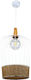 Inlight 4026A Vintage Κρεμαστό Φωτιστικό Μονόφωτο με Σχοινί και Ντουί E27 Ø26 σε Λευκό Χρώμα