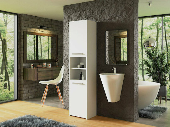 Polihome Nemesis 161615049 Στήλη Μπάνιου Δαπέδου 40x30x170cm Λευκή