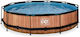 Exit Toys 6125 Στρογγυλή Πισίνα 6125lt με Μεταλλικό Σκελετό 360x76εκ. Καφέ