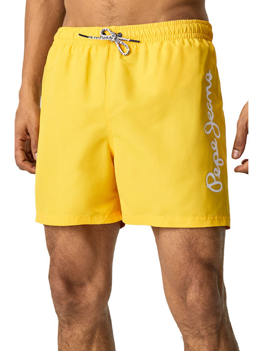 Pepe Jeans Logo Ανδρικό Μαγιό Σορτς Κίτρινο
