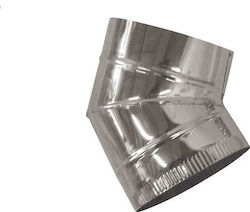 Biofan Semi-Angled Chimney Pipe Inox 180mm Silver