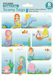 Notebook Labels 14x12cm Mermaids 8pcs