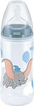 Nuk Plastikflasche First Choice Plus Temperature Control Disney Classics Gegen Koliken mit Silikonsauger für 6-18 Monate Blue Dumbo 300ml 1Stück 10.741.998