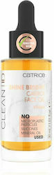 Catrice Cosmetics Clean Id Shine Bright Carrot Λάδι Προσώπου για Ενυδάτωση , Θρέψη & Λάμψη με Έλαιο Jojoba 30ml
