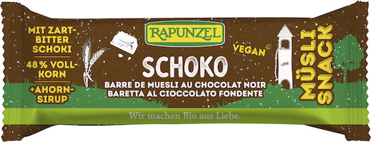 Rapunzel Organică Bară Ovăz cu Μαύρη Σοκολάτα (1x50gr) 50gr