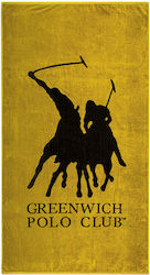 Greenwich Polo Club Πετσέτα Θαλάσσης Κίτρινη 170x90εκ.