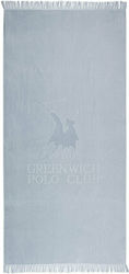 Greenwich Polo Club Beach Towel Cotton Gray with Fringes 190x90cm.