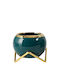 Keskor Planter Ceramic Green with Stand 10x10x8cm.