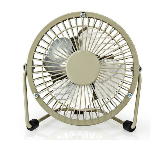 Nedis USB Office/Home Rotating Fan Gray FNDK1GY10