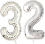 Balloon 100cm silver color Number 32