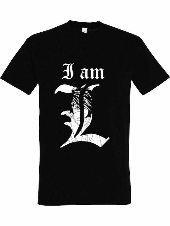 T-shirt Unisex " Ich bin L, Death note, Manga ", Schwarz
