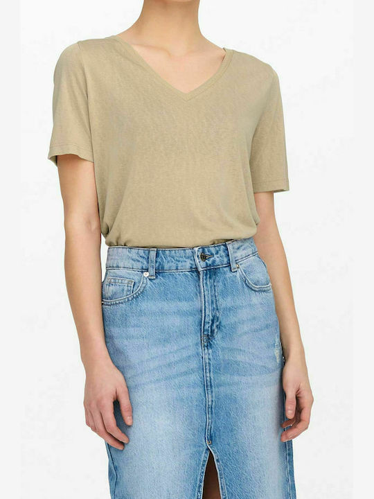 Only Women's T-shirt with V Neckline Nomad