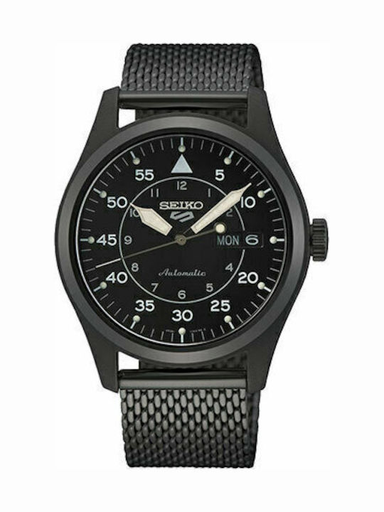 Seiko 5 Sports Flieger Мъжки Часовник 39.4mm Автоматичен Черен