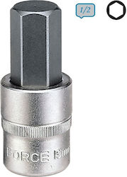 Force Bit-Stecknuss mit Inbusschlüssel-Bit und Antriebsvierkant 1/2'' Größe H13x55mm 1Stück