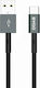 BWOO X211C Braided USB 2.0 Cable USB-C male - USB-A 15W PD Μαύρο 1m X211C