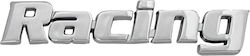 Carner Car Signal Stickers ''Racing'' 10.2 x 2cm in Silver Color 1pcs