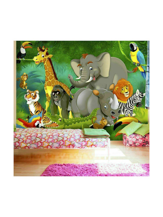 Polihome Peel & Stick Kids Wallpaper Colourful Safari L441xH315cm