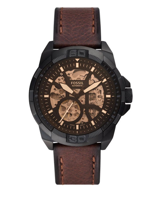 Fossil Bronson Men's Watch 43mm Battery with Brown Leather Strap
