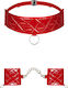 Obsessive Hunteria Σετ για Δέσιμο Λαιμού & Άκρων Cuffs & Choker Red