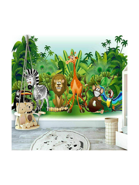 Polihome Peel & Stick Kids Wallpaper Jungle Animals L392xH280cm