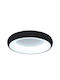 Inlight Ceiling Mount Light 60cm Black with Integrated LED and Remote Control