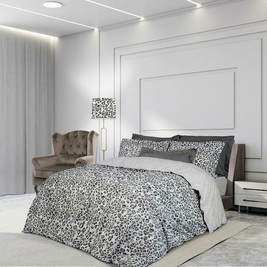 Greenwich Polo Club Duvet Cover Set Cotton Queen with 2 Pillowcases 220x240 2122 White / Black / Khaki