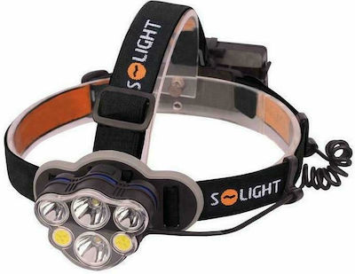 Solight Rechargeable Headlamp LED Waterproof IP44 with Maximum Brightness 150lm