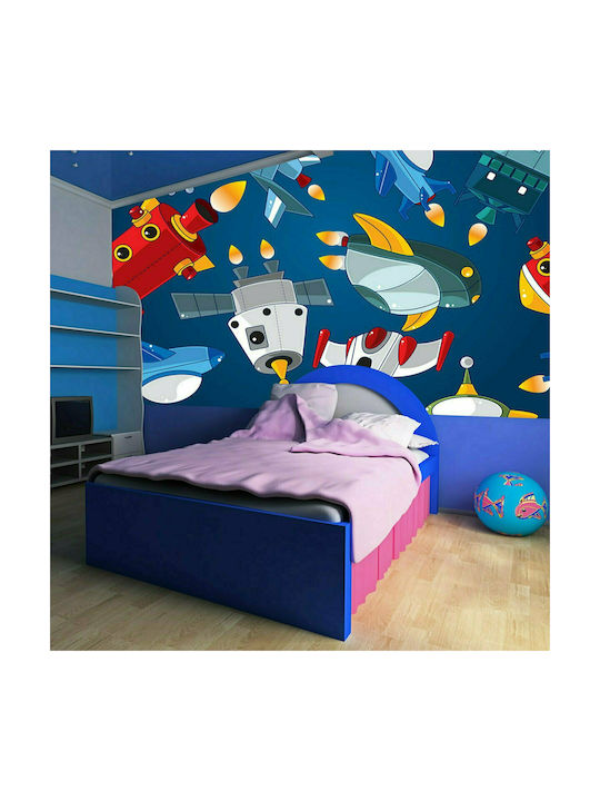 Polihome Kids Fabric Wallpaper Spaceships L250xH193cm