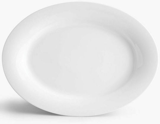 Ionia Oval Porcelain Serving Platter Plus White 38cm