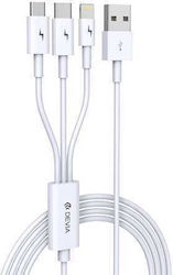 Devia USB to Lightning / Type-C / micro USB Cable 1.2m DVCB-329975