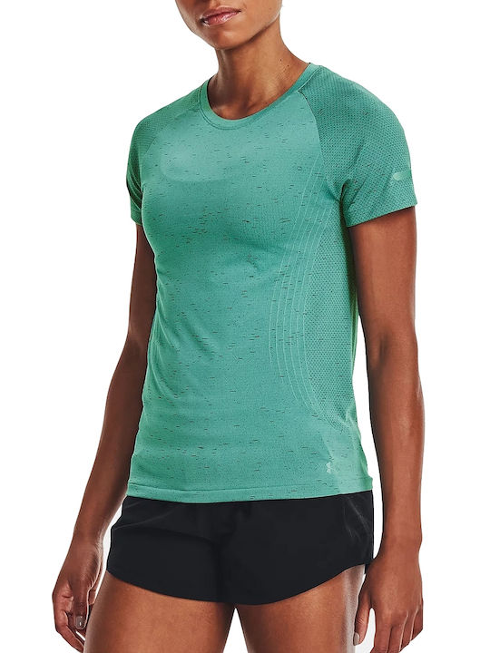 Under Armour Seamless Run Γυναικείο Αθλητικό T-shirt Πράσινο